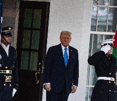 President Donald J Trump Greets The King Of Jordan And The Crown Prince Of Jordan