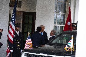 President Donald J Trump Greets The King Of Jordan And The Crown Prince Of Jordan