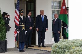 DC: President Trump and King of Jordan Abdullah II hold a bilateral meeting