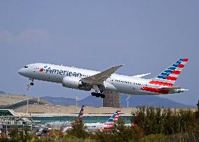 Diverse aircraft taking off