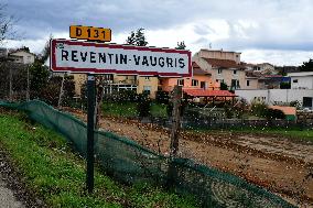 Construction Site For A Half Interchange On The A7 Motorway At The Reventin-Vaugris