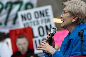 Rally To Prevent DOGE's Elon Musk's Closing Of The CFPB