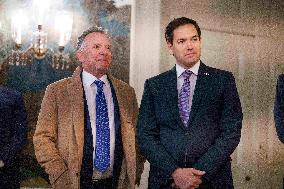 President Trump Welcomes Released Russian Prisoner Mark Fogel at White House