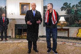 President Trump Welcomes Released Russian Prisoner Mark Fogel at White House