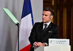 President Macron And Indian PM Modi At Franco-Indian Economic Forum Closing - Paris