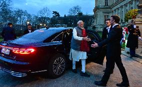 President Macron And Indian PM Modi At Franco-Indian Economic Forum Closing - Paris