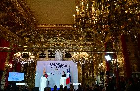 President Macron And Indian PM Modi At Franco-Indian Economic Forum Closing - Paris