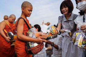 Makha Bucha Day Celebration In Bangkok.