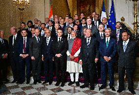 President Macron And Indian PM Modi At Franco-Indian Economic Forum Closing - Paris