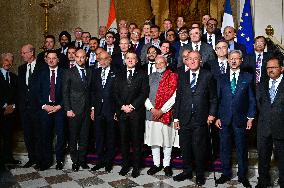 President Macron And Indian PM Modi At Franco-Indian Economic Forum Closing - Paris