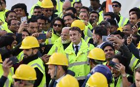 President Macron And Indian PM Modi Visit The ITER - Marseille