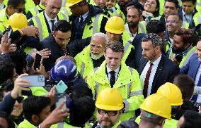 President Macron And Indian PM Modi Visit The ITER - Marseille