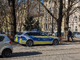 Police Patrol In Munich