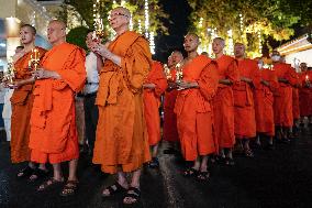 Makha Bucha Day Celebration In Bangkok.