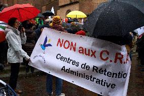 RESF And Others Gather In Front Of The Prefecture Of Occitania For Undocumented Children