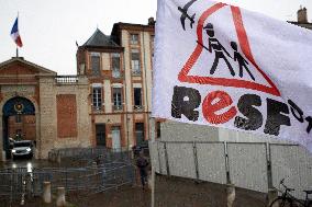 RESF And Others Gather In Front Of The Prefecture Of Occitania For Undocumented Children