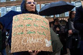 RESF And Others Gather In Front Of The Prefecture Of Occitania For Undocumented Children