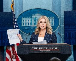 White House Press Briefing By  Press Secretary  Karoline Leavitt