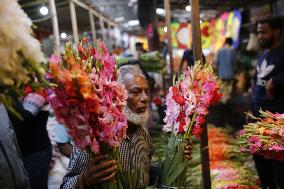 Flower Market Ahead Of Valentine's Day