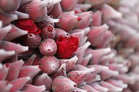 Flower Market Ahead Of Valentine's Day