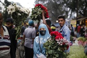 Flower Market Ahead Of Valentine's Day