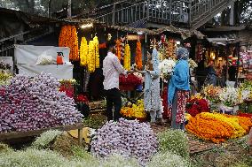 Flower Market Ahead Of Valentine's Day