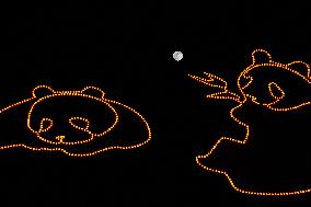 Moon Is Seen Over Yabuli - China
