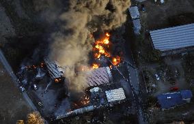 Thicket fire in eastern Japan