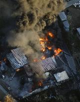 Thicket fire in eastern Japan