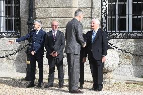 King Felipe VI At Exhibition Flambotant: Joana Vasconcelos Opening - Madrid