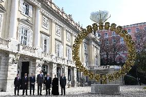 King Felipe VI At Exhibition Flambotant: Joana Vasconcelos Opening - Madrid