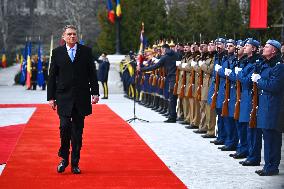 BUCHAREST: Romanian President Klaus Iohannis - Resignation Farwell Ceremony