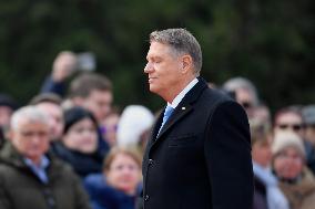 BUCHAREST: Romanian President Klaus Iohannis - Resignation Farwell Ceremony