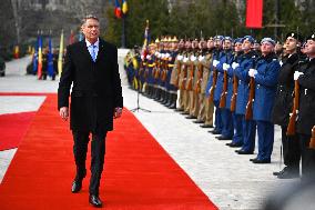 BUCHAREST: Romanian President Klaus Iohannis - Resignation Farwell Ceremony