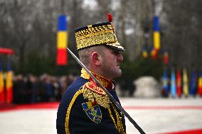 BUCHAREST: Romanian President Klaus Iohannis - Resignation Farwell Ceremony