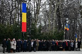 BUCHAREST: Romanian President Klaus Iohannis - Resignation Farwell Ceremony