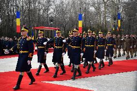 BUCHAREST: Romanian President Klaus Iohannis - Resignation Farwell Ceremony