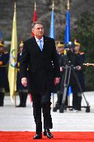 BUCHAREST: Romanian President Klaus Iohannis - Resignation Farwell Ceremony