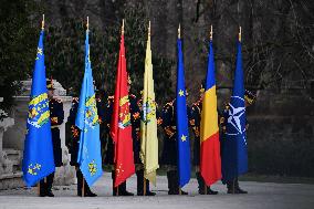 BUCHAREST: Romanian President Klaus Iohannis - Resignation Farwell Ceremony