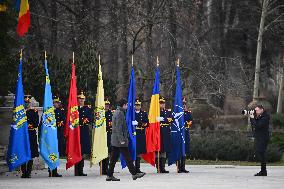 BUCHAREST: Romanian President Klaus Iohannis - Resignation Farwell Ceremony