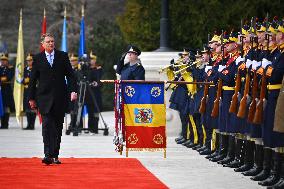 BUCHAREST: Romanian President Klaus Iohannis - Resignation Farwell Ceremony