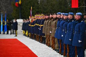 BUCHAREST: Romanian President Klaus Iohannis - Resignation Farwell Ceremony