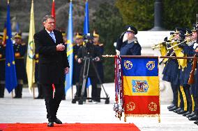 BUCHAREST: Romanian President Klaus Iohannis - Resignation Farwell Ceremony