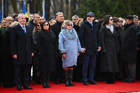 BUCHAREST: Romanian President Klaus Iohannis - Resignation Farwell Ceremony