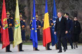 BUCHAREST: Romanian President Klaus Iohannis - Resignation Farwell Ceremony