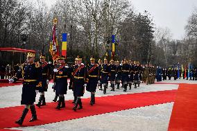 BUCHAREST: Romanian President Klaus Iohannis - Resignation Farwell Ceremony