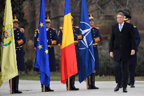 BUCHAREST: Romanian President Klaus Iohannis - Resignation Farwell Ceremony