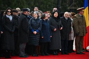 BUCHAREST: Romanian President Klaus Iohannis - Resignation Farwell Ceremony