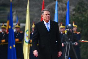 BUCHAREST: Romanian President Klaus Iohannis - Resignation Farwell Ceremony