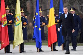 BUCHAREST: Romanian President Klaus Iohannis - Resignation Farwell Ceremony